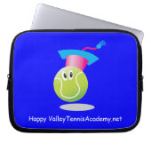 Bouncee™ lächelnder Tennisball_Schüler des Spiels Laptopschutzhülle (Vorderseite)