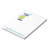 Bouncee™ lächelnder Tennisball_Schüler des Spiels Notizblock (Rotiert)