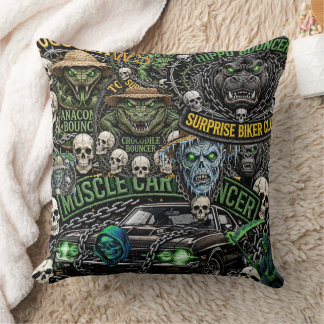 Bouncer Club Muscle Car Collage Wurfkissen | Bik Kissen