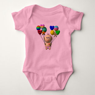 BOUNCING BABY MIRL MIT 10 BALLOONS BABY STRAMPLER