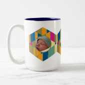 Bouncing Hexagon Zwei-Tone-Tasse Zweifarbige Tasse (Links)