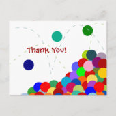 Bouncing Party Vielen Dank Postcard Postkarte (Vorderseite)
