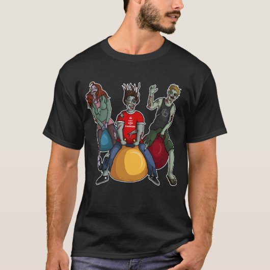 Bouncing Zombies, dunkles Shirt (Vorderseite)