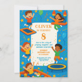 Bouncy Adventure Birthday Fiesta Einladung (Vorderseite)