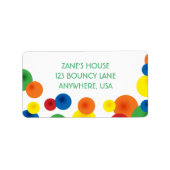 Bouncy Ball Address Labels Adressaufkleber (Vorne)