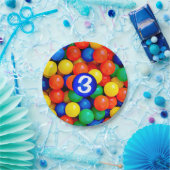 Bouncy Balls Ball Pit themed Birthday Party Pappteller (Party)