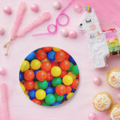 Bouncy Balls Ball Pit themed Birthday Party Pappteller (Party)