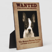Bouncy Boston Terrier Fotoplatte (Seite)