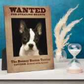 Bouncy Boston Terrier Fotoplatte (Seite)