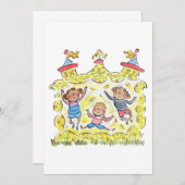 Bouncy Castle Einladung (Vorne/Hinten)