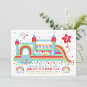 Bouncy Castle Party Einladung (Stehend Vorderseite)