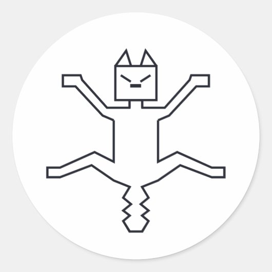 Bouncy Cat Runder Aufkleber (Vorderseite)