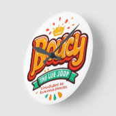 Bouncy Crown Runde Wanduhr (Winkel)