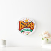 Bouncy Crown Runde Wanduhr (Zuhause)