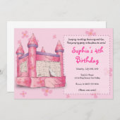 Bouncy Fun - für Mädchen! Einladung (Vorne/Hinten)