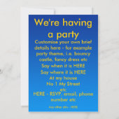 Bouncy Schloss-Party laden ein Einladung (Rückseite)