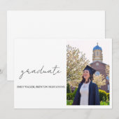 Bouncy Script-Abschluss Ankündigung (Vorne/Hinten)