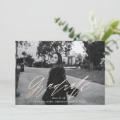 Bouncy Script Abschluss Announccard Ankündigung (Stehend Vorderseite)