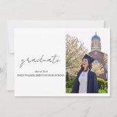 Bouncy Script-Abschluss Einladung (Vorderseite)