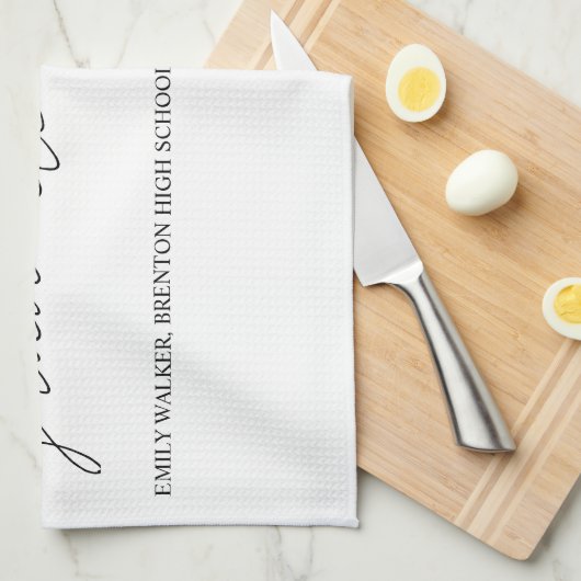 Bouncy Script-Abschluss Geschirrtuch (Viertel Falte)
