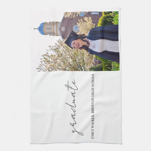 Bouncy Script-Abschluss Geschirrtuch (Vertikal)