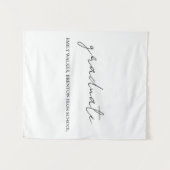 Bouncy Script-Abschluss Wandteppich (Vorderseite (Horizontal))