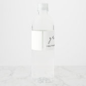 Bouncy Script-Abschluss Wasserflaschenetikett (Rückseite)