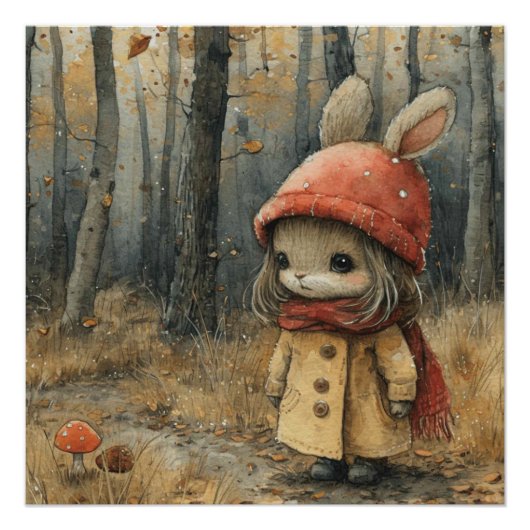 Bouncy Whiskers: Ein bisschen Whimsy Bunny Poster (Vorderseite)