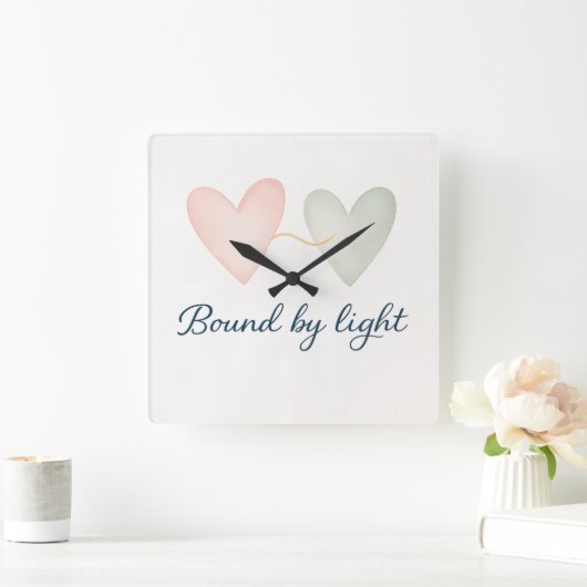 Bound by Light Quadratische Wanduhr (Zuhause)