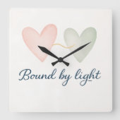 Bound by Light Quadratische Wanduhr (Vorderseite)