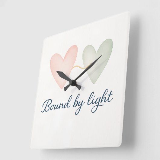 Bound by Light Quadratische Wanduhr (Winkel)