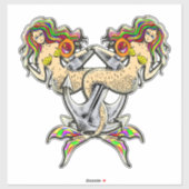 Bound Mermaids - Schönes Design für Meeresliebhabe Aufkleber (Blatt)