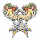 Bound Mermaids - Schönes Design für Meeresliebhabe Aufkleber (Vorderseite)