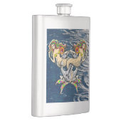 Bound Mermaids - Schönes Design für Meeresliebhabe Flachmann (Rechts)