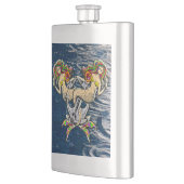 Bound Mermaids - Schönes Design für Meeresliebhabe Flachmann (Links)