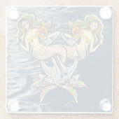 Bound Mermaids - Schönes Design für Meeresliebhabe Glasuntersetzer (Rückseite)