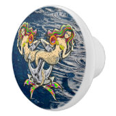 Bound Mermaids - Schönes Design für Meeresliebhabe Keramikknauf (Rechts)