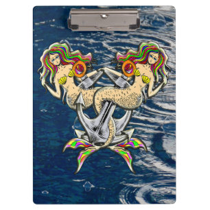 Bound Mermaids - Schönes Design für Meeresliebhabe Klemmbrett