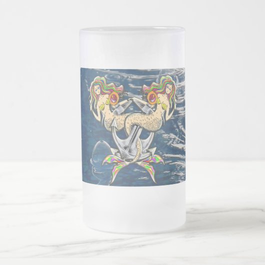 Bound Mermaids - Schönes Design für Meeresliebhabe Mattglas Bierglas (Mittel)
