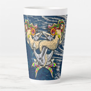 Bound Mermaids - Schönes Design für Meeresliebhabe Milchtasse
