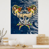 Bound Mermaids - Schönes Design für Meeresliebhabe Poster (Küche)