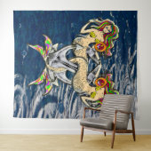 Bound Mermaids - Schönes Design für Meeresliebhabe Wandteppich (Beispiel (Horizontal))