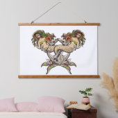 Bound Mermaids - Schönes Design für Meeresliebhabe Wandteppich Mit Holzrahmen (Schlafzimmer)