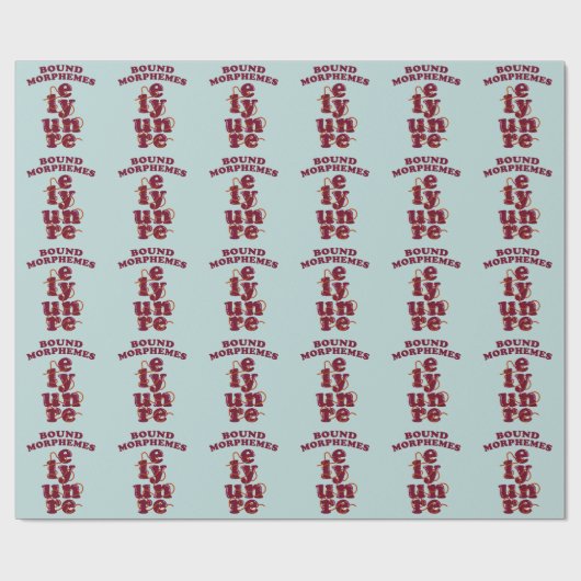 Bound Morphemes Phonics unterrichten Englisch Geschenkpapier (Flach)