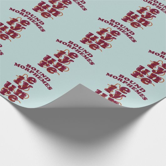 Bound Morphemes Phonics unterrichten Englisch Geschenkpapier (Ecke)