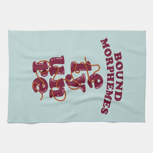 Bound Morphemes Phonics unterrichten Englisch Geschirrtuch (Horizontal)