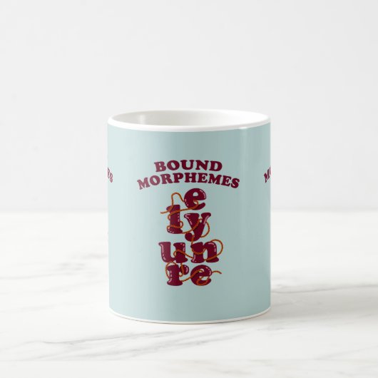 Bound Morphemes Phonics unterrichten Englisch Kaffeetasse (Mittel)