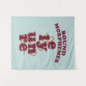 Bound Morphemes Phonics unterrichten Englisch Wandteppich (Vorderseite (Horizontal))