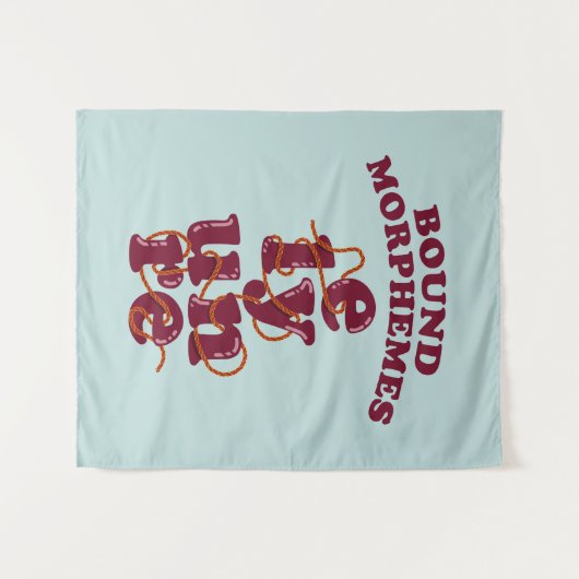 Bound Morphemes Phonics unterrichten Englisch Wandteppich (Vorderseite (Horizontal))