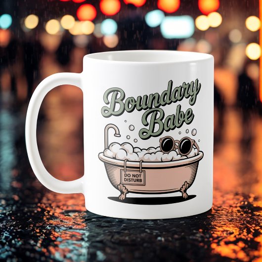 Boundary Babe | Funny Emotional Boundaries Bathtub Kaffeetasse